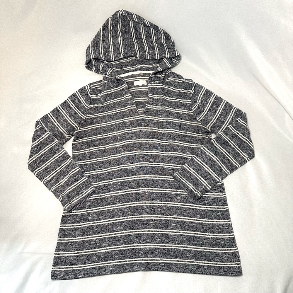 Grey & White Striped Lou & Grey Hoodie Sweater